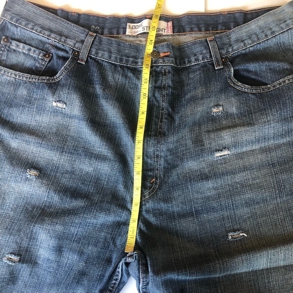 Levi's® 569™ Loose Straight Denim High Rise Distressed Jeans Size W44 L 32 - Picture 11 of 13